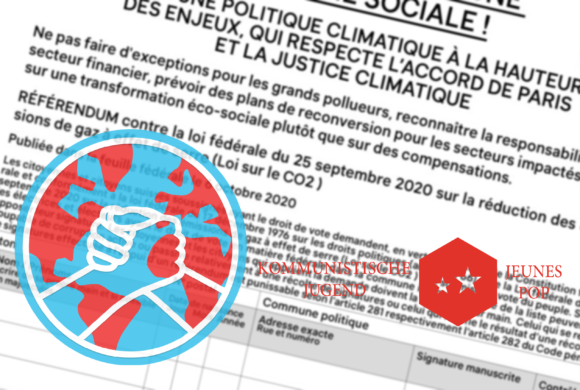 Les Jeunes POP Suisse soutiennent le référendum pour une écologie sociale. 