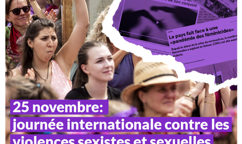 25 novembre : journée internationale contre les violences sexistes et sexuelles