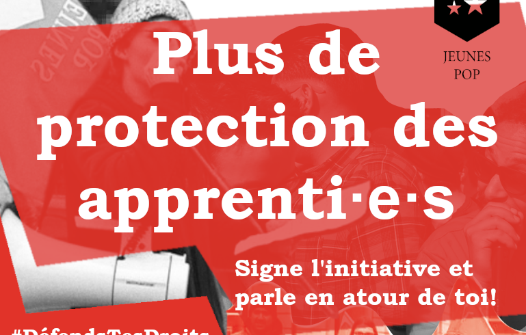 Initiative populaire neuchâteloise pour plus de protection des apprenti.e.s